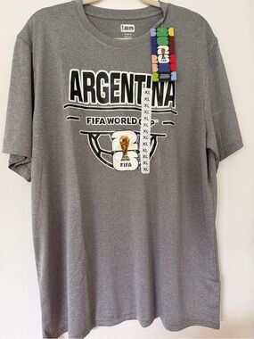 Argentina FIFA World Cup Gray Graphic Short Sleeve Tee